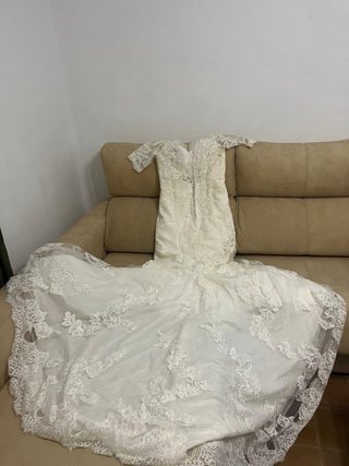 Traje de Novia Blanco Encaje Sirena
