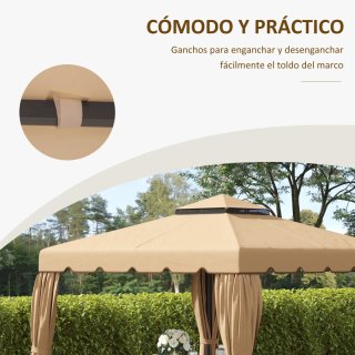 Techo cenador repuesto 3x3m beige