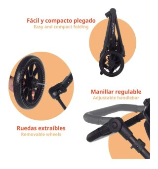 Carrito Jane Track Negro A Estrenar