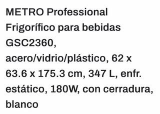 EXPOSITOR DE HOSTELERIA PARA BEBIDAS. 175 X 63
