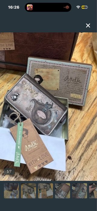 Cartera Anekke marrón con diseño