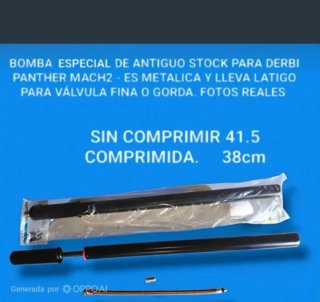 Bomba Derbi Panther Mach2 Metal Antiguo Stock