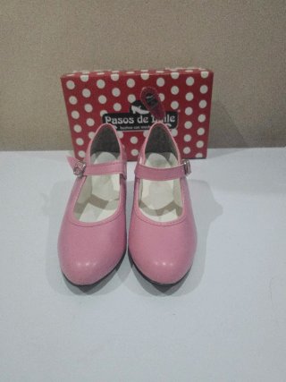 Zapatos de gitana flamenca niña rosa Talla 31