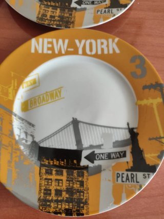 4 Platos Decorativos New York