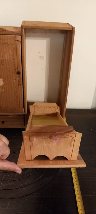Armadio Bambole Vintage Legno Barbie