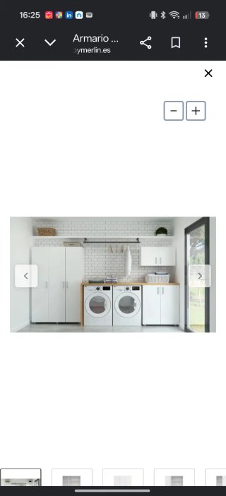 Armario escobero Leroy Merlin blanco 3 puertas