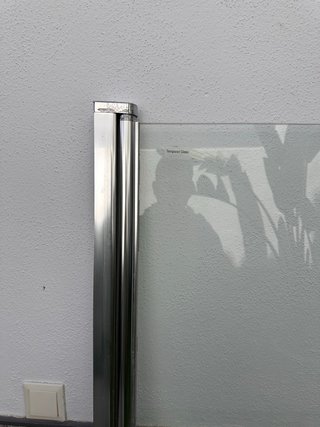 Mampara de ducha de vidrio templado 80x120 cm