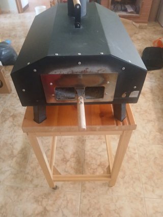 Horno de pizza negro