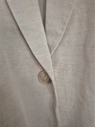 Americana H&M Lino Beige Talla L