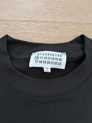 Maison Margiela Camiseta Negra Manga Larga Talla M