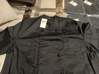 15 Chaquetas Chef Negras Talla 3XL Misemiya