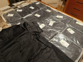 15 Chaquetas Chef Negras Talla 3XL Misemiya