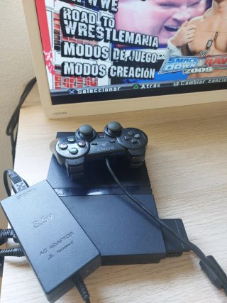 PS2 Slim Mando, Tarjeta y Juego WWE