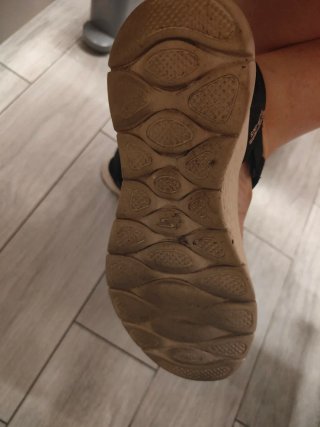 Sandalias Skechers Negras Mujer