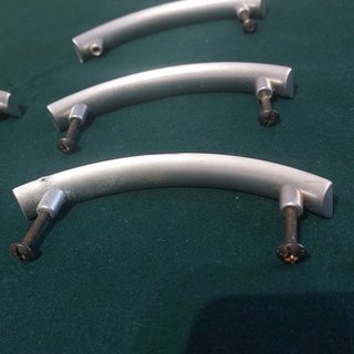 6 Tiradores para Muebles Plateados