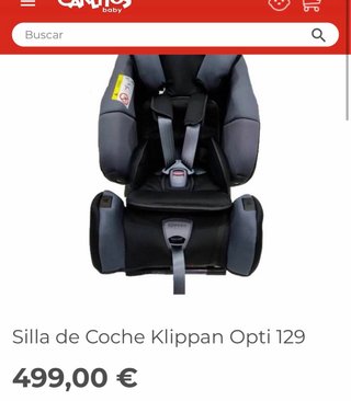 Silla Coche Klippan Opti 129 Gris