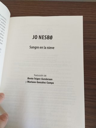 Novela negra Sangre en la nieve Jo Nesbø