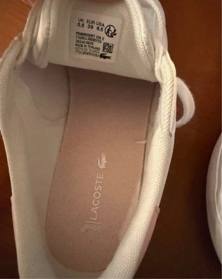 Zapatillas Lacoste Talla 39 Blancas Rosas Nuevas