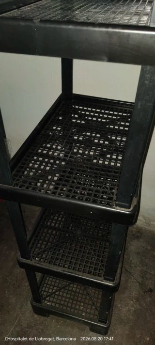 Estantería Plástico Negra 172x60x49 con 5 estantes