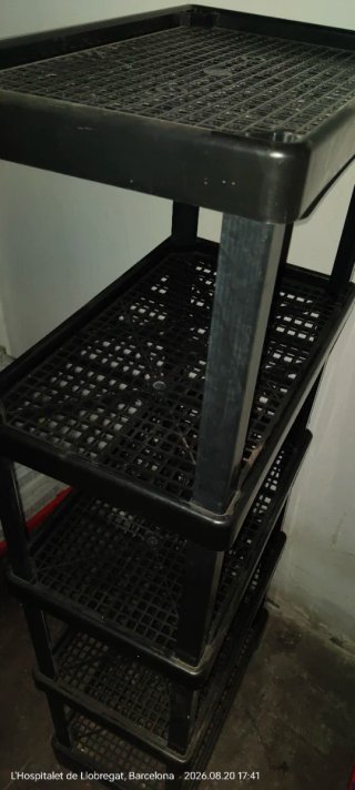 Estantería Plástico Negra 172x60x49 con 5 estantes