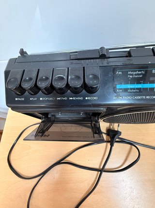 Radio Cassette Philips Vintage Negra