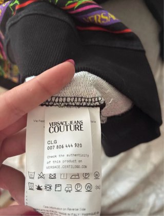 Sudadera Versace Jeans Couture Negra Multicolor