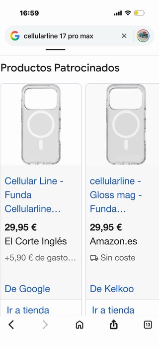 Funda iPhone 17 Pro Max Transparente con MagSafe