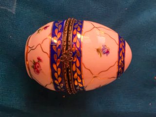 Huevo Joyero Porcelana Limoges FranciaCajaOriginal