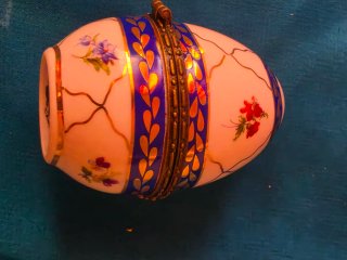 Huevo Joyero Porcelana Limoges FranciaCajaOriginal