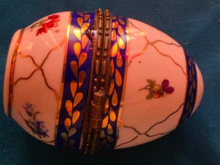 Huevo Joyero Porcelana Limoges FranciaCajaOriginal
