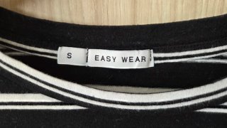 Camiseta rayas negra Easy Wear Talla S