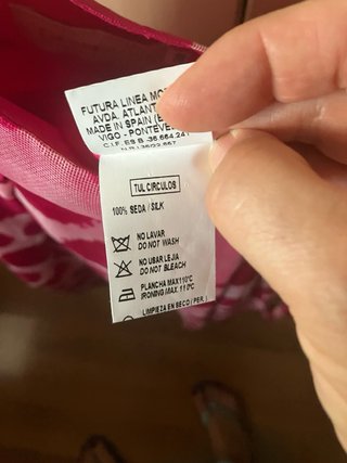 Falda Tul Círculos Seda Rosa