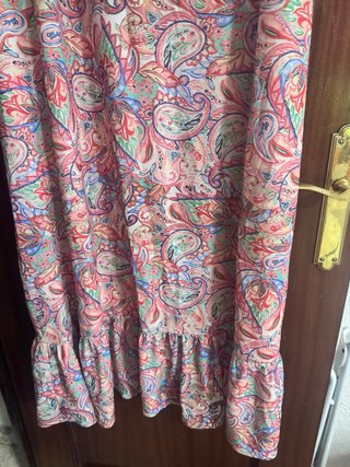 Vestido largo estampado paisley