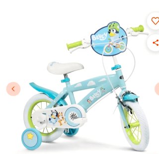 Bicicleta infantil Bluey con rodines