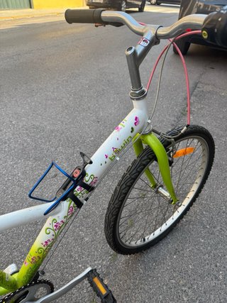Bicicleta Infantil B'Twin Blanca y Verde