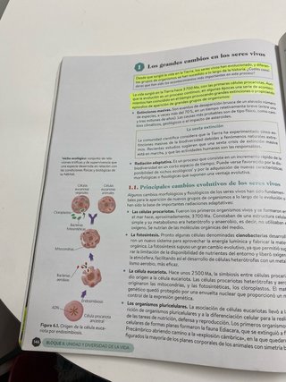 libro de biologia de primero  de bachillerato