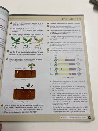 libro de biologia de primero  de bachillerato