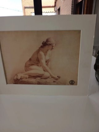 Cuadro antiguo figura femenina