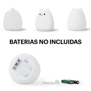 Lámpara Gatito Silicona Nocturna