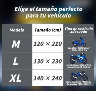 Funda Moto Impermeable Reforzada xL