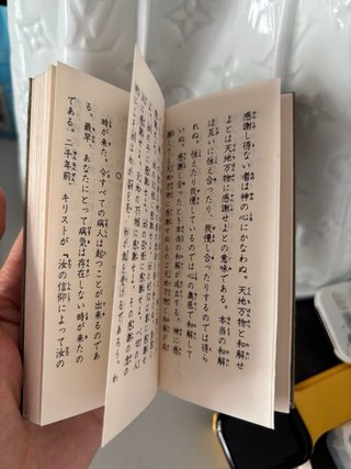 Libro sagrado japonés vintage, texto en japonés
