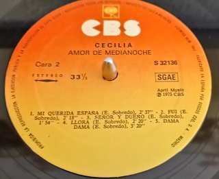 Disco Vinilo Cecilia Amor de Medianoche LP