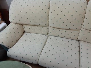 Sofá Rinconera Beige y Verde