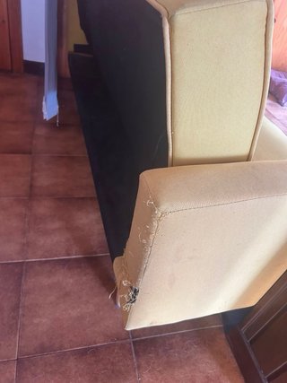 Sofá-cama de 3 plazas amarillo