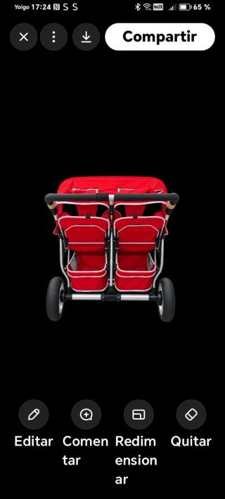 Carro gemelar rojo