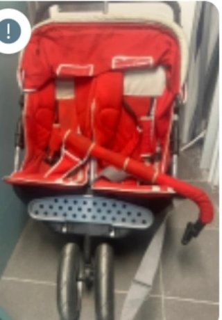 Carro gemelar rojo