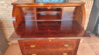 Mueble Buro Madera y Mimbre