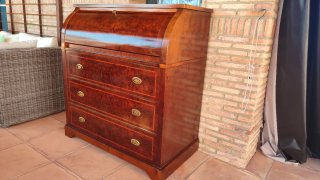 Mueble Buro Madera y Mimbre