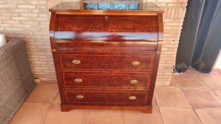 Mueble Buro Madera y Mimbre