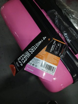 Maleta de cabina rosa con dibujo